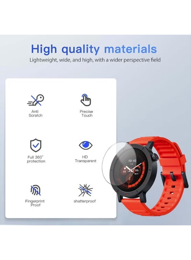 عبوة من قطعتين من واقي شاشة زجاجي مقوى لساعة CMF Watch Pro 3، مقاوم للخدش، خالٍ من الفقاعات - Image 3